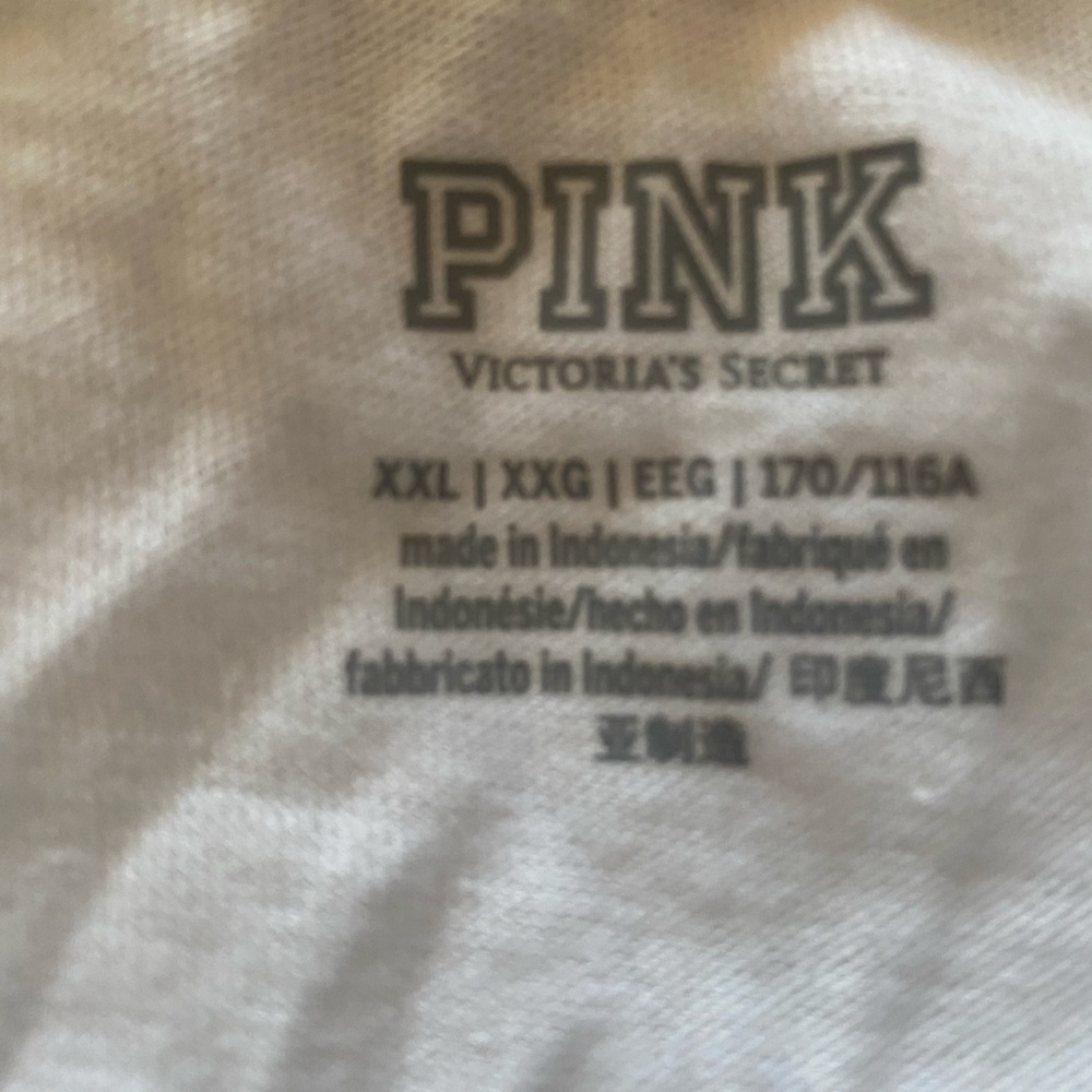 NWOT Victoria’s Secret PINK White Sleeveless Tank XXL - Picture 3 of 4